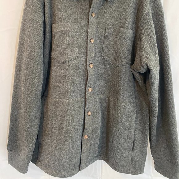Duluth Trading Gray Long Sleeve Sherpa Lined Sweater Jacket NWOT Men's Size L - Picture 5 of 12